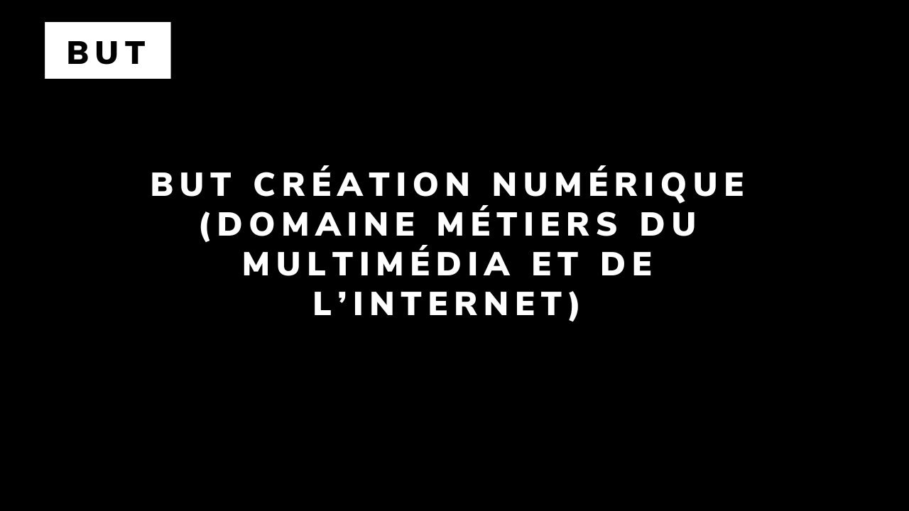 BUT Création numérique (domaine Métiers du Multimédia et de l’Internet)