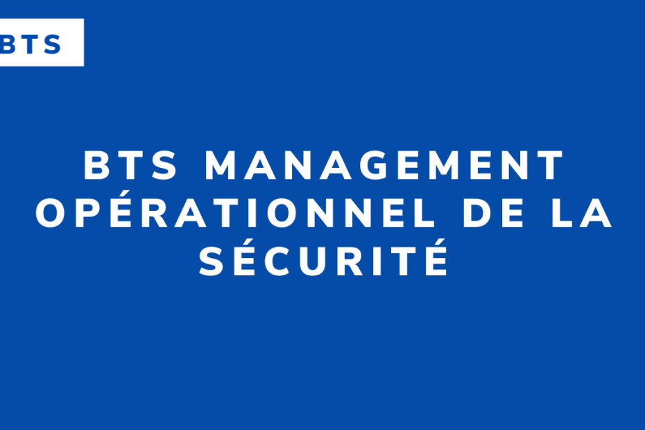 BTS Management opérationnel de la sécurité