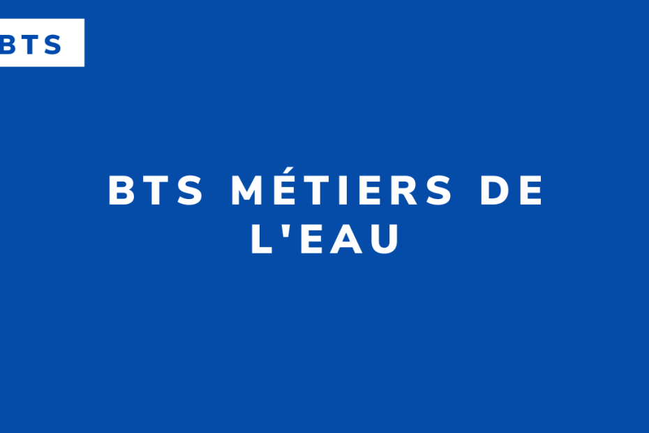 BTS Métiers de l'eau