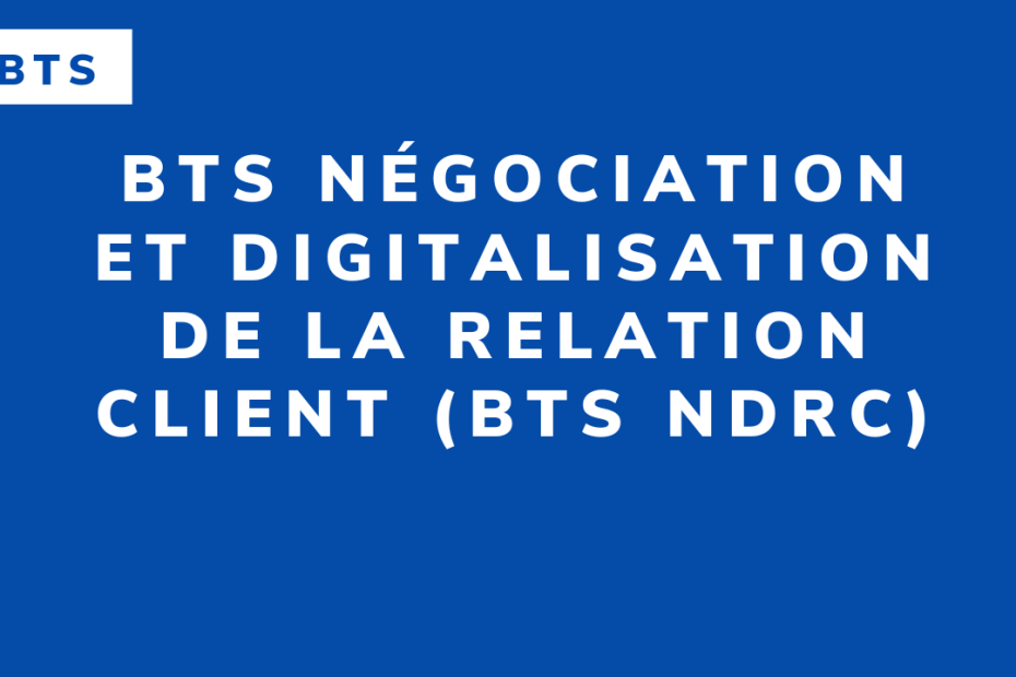 BTS Négociation et digitalisation de la relation client (BTS NDRC)