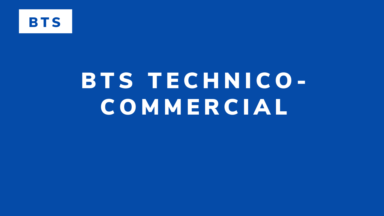 BTS Technico-commercial